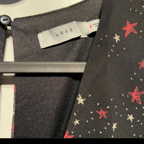Lush Star Chiffon Dress, black, size S - Picture 6 of 6